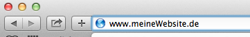Die Adresszeile im Safari-Browser