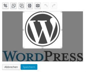 Das Zuschnitt-Werkzeug in WordPress